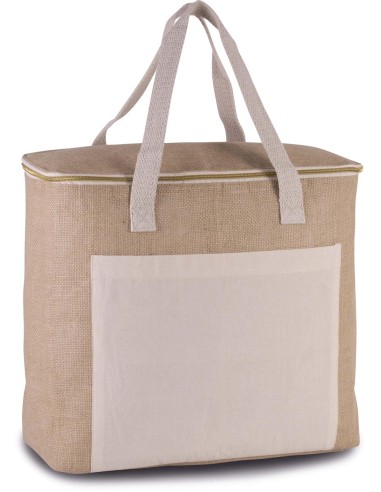 K-KI0354-JUTE COOL BAG - LARGE SIZE